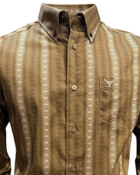 Lamasini - Western Stripe Shirt Camel  2048 LAM-3946