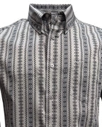 Lamasini - Geometric Print Shirt Grey Lamasini 2048 LAM-3948