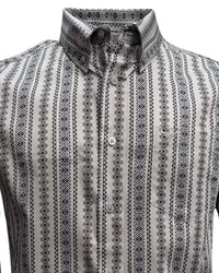 Lamasini - Geometric Print Shirt Grey Lamasini 2048 LAM-3948