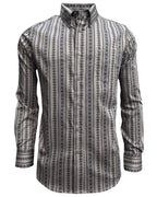 Lamasini - Geometric Print Shirt Grey Lamasini 2048 LAM-3948