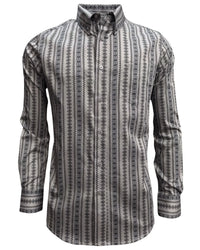 Lamasini - Geometric Print Shirt Grey Lamasini 2048 LAM-3948