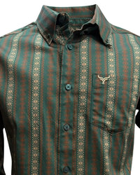 Lamasini - Western Cut Shirt Green 2048 LAM-3947