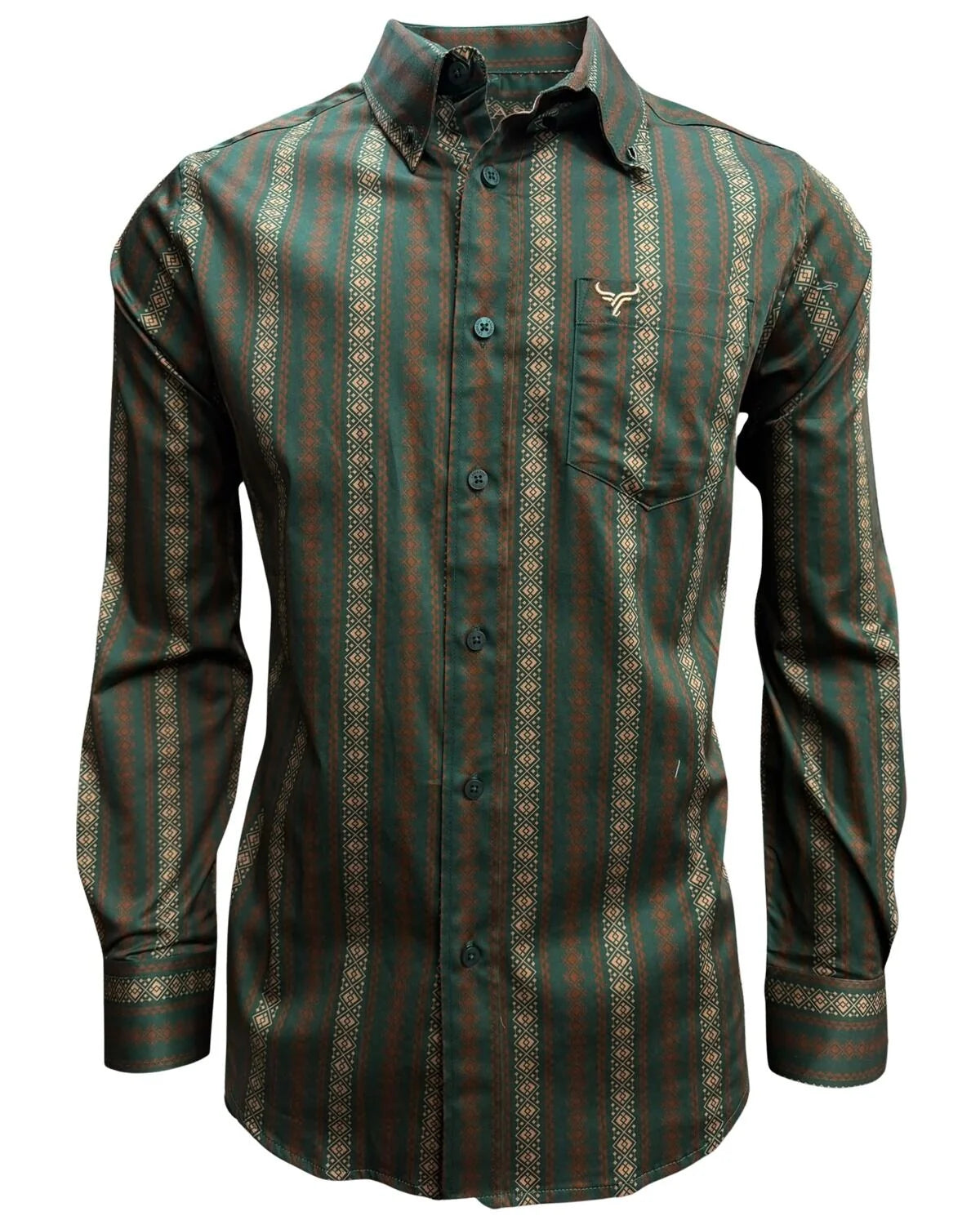 Lamasini - Western Cut Shirt Green 2048 LAM-3947