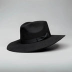 Fedora 50X Indiana Style (50% Wool 50% Buffalo Fur) Fur Felt Hat-Black - OriginalWestern.com