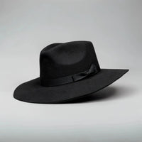 Fedora 50X Indiana Style (50% Wool 50% Buffalo Fur) Fur Felt Hat-Black - OriginalWestern.com