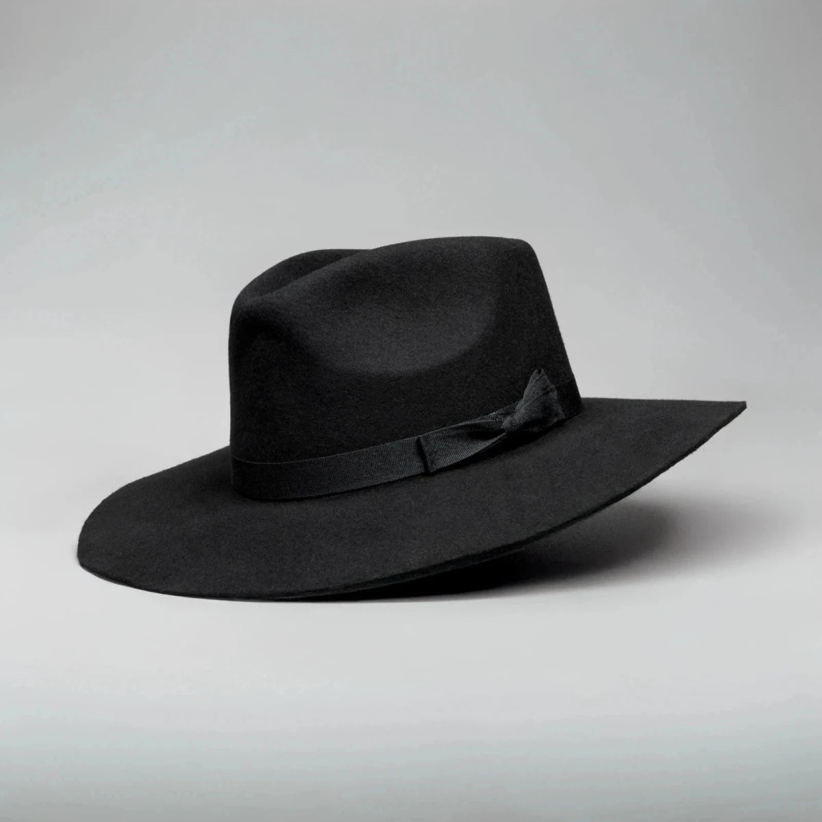 Fedora 50X Indiana Style (50% Wool 50% Buffalo Fur) Fur Felt Hat-Black - OriginalWestern.com