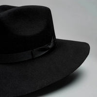 Fedora 50X Indiana Style (50% Wool 50% Buffalo Fur) Fur Felt Hat-Black - OriginalWestern.com