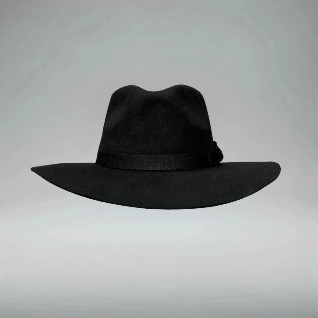 Fedora 50X Indiana Style (50% Wool 50% Buffalo Fur) Fur Felt Hat-Black - OriginalWestern.com