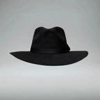 Fedora 50X Indiana Style (50% Wool 50% Buffalo Fur) Fur Felt Hat-Black - OriginalWestern.com