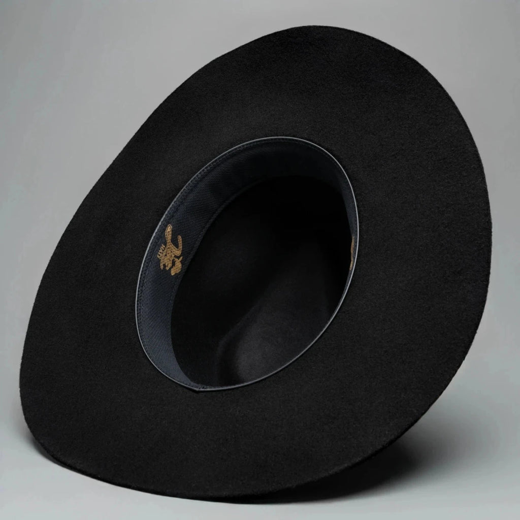 Fedora 50X Indiana Style (50% Wool 50% Buffalo Fur) Fur Felt Hat-Black - OriginalWestern.com