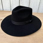 Fedora 50X Indiana Style (50% Wool 50% Buffalo Fur) Fur Felt Hat-Black - OriginalWestern.com