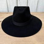 Fedora 50X Indiana Style (50% Wool 50% Buffalo Fur) Fur Felt Hat-Black - OriginalWestern.com