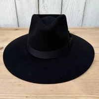 Fedora 50X Indiana Style (50% Wool 50% Buffalo Fur) Fur Felt Hat-Black - OriginalWestern.com
