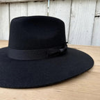 Fedora 50X Indiana Style (50% Wool 50% Buffalo Fur) Fur Felt Hat-Black - OriginalWestern.com