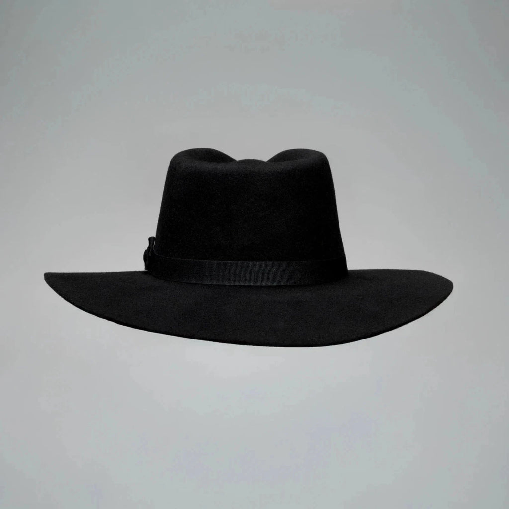 Fedora 50X Indiana Style (50% Wool 50% Buffalo Fur) Fur Felt Hat-Black - OriginalWestern.com