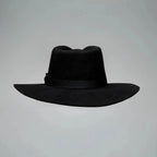 Fedora 50X Indiana Style (50% Wool 50% Buffalo Fur) Fur Felt Hat-Black - OriginalWestern.com