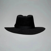 Fedora 50X Indiana Style (50% Wool 50% Buffalo Fur) Fur Felt Hat-Black - OriginalWestern.com