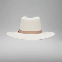 Fedora 50X Indiana Style (50% Wool 50% Buffalo Fur) Fur Felt Hat - Bone - OriginalWestern.com