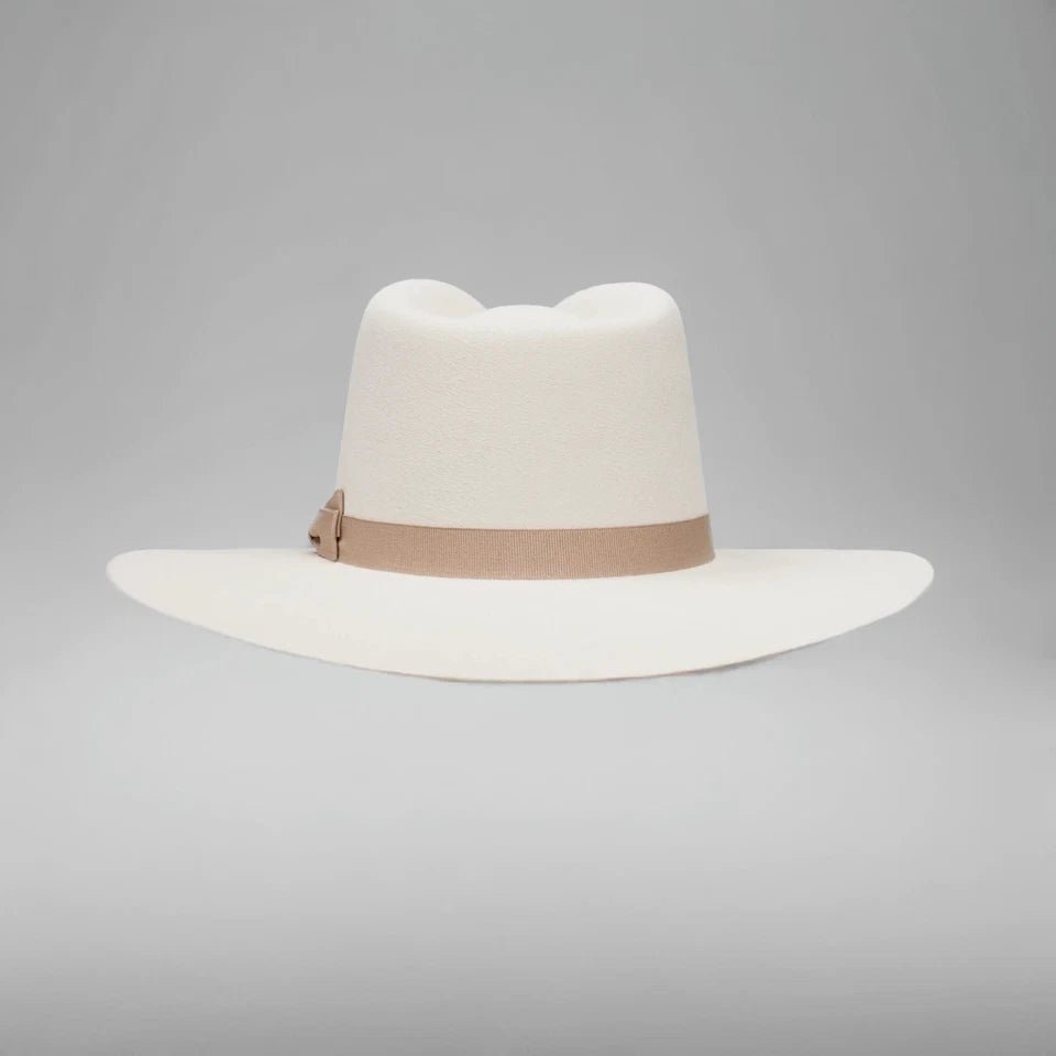 Fedora 50X Indiana Style (50% Wool 50% Buffalo Fur) Fur Felt Hat - Bone - OriginalWestern.com
