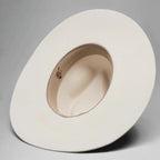 Fedora 50X Indiana Style (50% Wool 50% Buffalo Fur) Fur Felt Hat - Bone - OriginalWestern.com