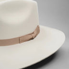 Fedora 50X Indiana Style (50% Wool 50% Buffalo Fur) Fur Felt Hat - Bone - OriginalWestern.com