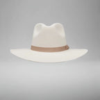 Fedora 50X Indiana Style (50% Wool 50% Buffalo Fur) Fur Felt Hat - Bone - OriginalWestern.com