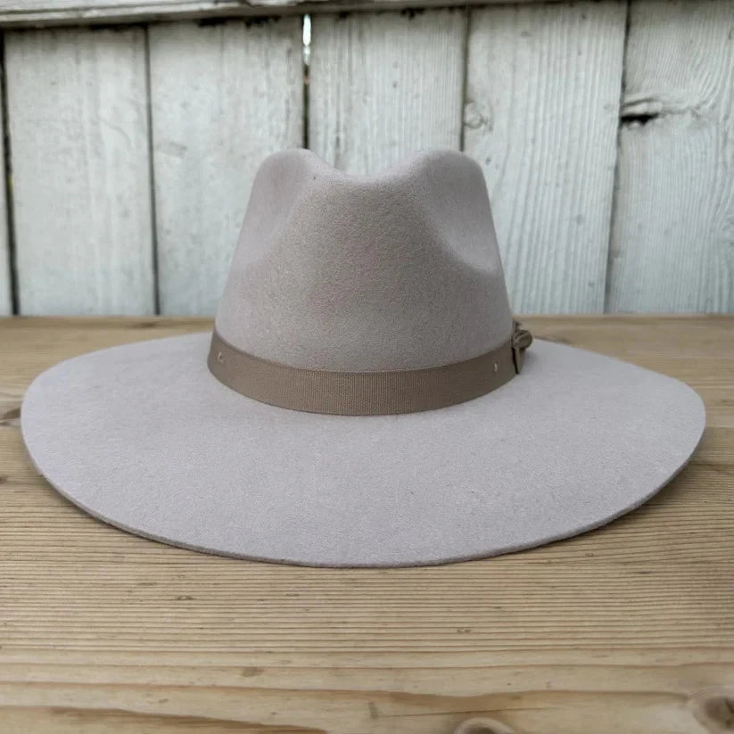 Fedora 50X Indiana Style (50% Wool 50% Buffalo Fur) Fur Felt Hat-Light Brown - OriginalWestern.com