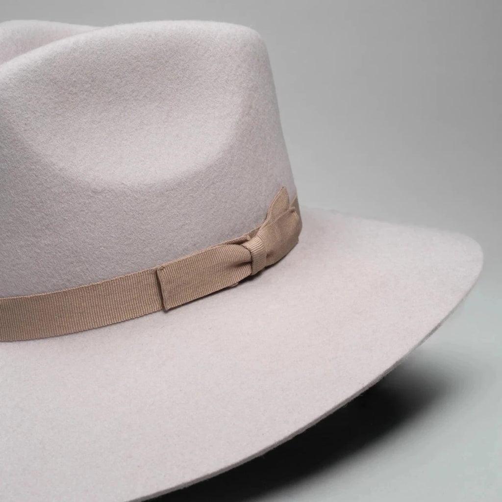Fedora 50X Indiana Style (50% Wool 50% Buffalo Fur) Fur Felt Hat-Light Brown - OriginalWestern.com