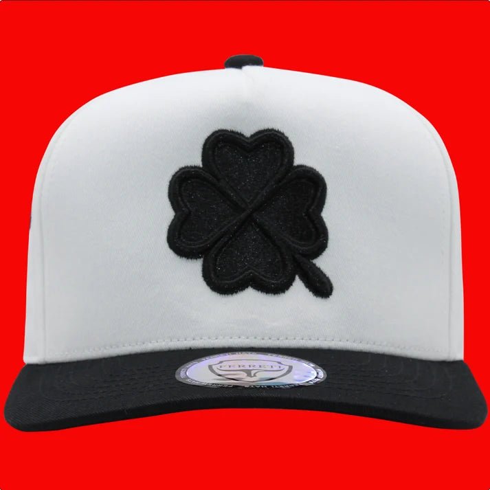 FERRETI HATS PREMIUM FT09 Trebol Baseball Cap For Men - Black/White - OriginalWestern.com