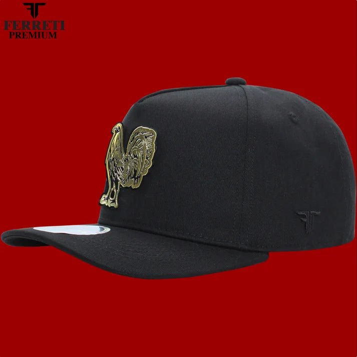 FERRETI HATS PREMIUM FT108 Metal Rooster - Black - OriginalWestern.com