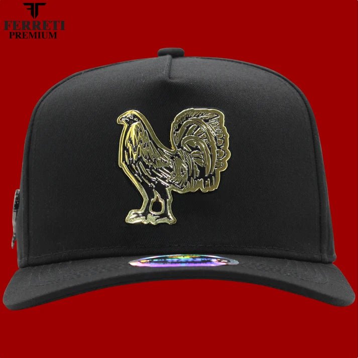 FERRETI HATS PREMIUM FT108 Metal Rooster - Black - OriginalWestern.com