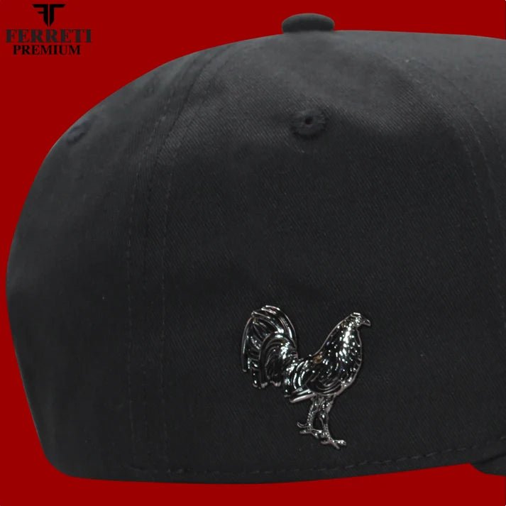 FERRETI HATS PREMIUM FT108 Metal Rooster - Black - OriginalWestern.com