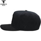FERRETI HATS PREMIUM FT116 The Lucky Red Baseball Cap For Men - Black - OriginalWestern.com