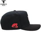 FERRETI HATS PREMIUM FT116 The Lucky Red Baseball Cap For Men - Black - OriginalWestern.com