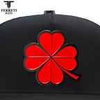 FERRETI HATS PREMIUM FT116 The Lucky Red Baseball Cap For Men - Black - OriginalWestern.com