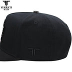 FERRETI HATS PREMIUM FT116 The Lucky Red Baseball Cap For Men - Black - OriginalWestern.com
