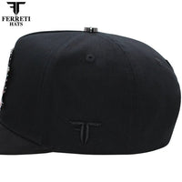 FERRETI HATS PREMIUM FT116 The Lucky Red Baseball Cap For Men - Black - OriginalWestern.com