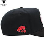 FERRETI HATS PREMIUM FT116 The Lucky Red Baseball Cap For Men - Black - OriginalWestern.com