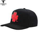 FERRETI HATS PREMIUM FT116 The Lucky Red Baseball Cap For Men - Black - OriginalWestern.com