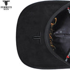 FERRETI HATS PREMIUM FT116 The Lucky Red Baseball Cap For Men - Black - OriginalWestern.com