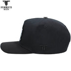FERRETI HATS PREMIUM FT116BB The Lucky Black on Black Baseball Cap For Men - OriginalWestern.com