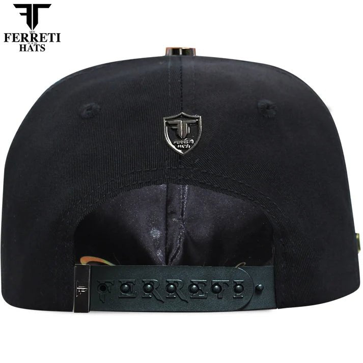 FERRETI HATS PREMIUM FT116BB The Lucky Black on Black Baseball Cap For Men - OriginalWestern.com