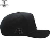 FERRETI HATS PREMIUM FT116BB The Lucky Black on Black Baseball Cap For Men - OriginalWestern.com