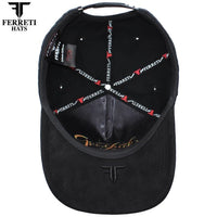 FERRETI HATS PREMIUM FT116BB The Lucky Black on Black Baseball Cap For Men - OriginalWestern.com