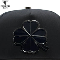 FERRETI HATS PREMIUM FT116BB The Lucky Black on Black Baseball Cap For Men - OriginalWestern.com