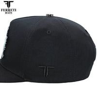 FERRETI HATS PREMIUM FT116BB The Lucky Black on Black Baseball Cap For Men - OriginalWestern.com
