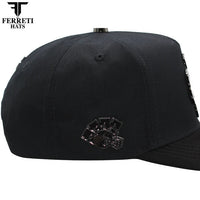 FERRETI HATS PREMIUM FT116BB The Lucky Black on Black Baseball Cap For Men - OriginalWestern.com