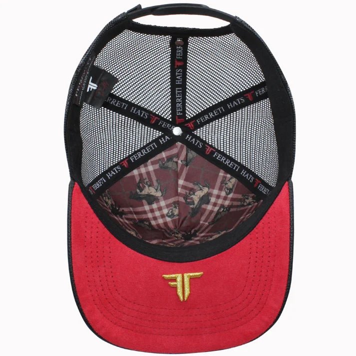 FERRETI HATS PREMIUM FT144M The Horse Mesh Baseball Cap For Men - Black - OriginalWestern.com