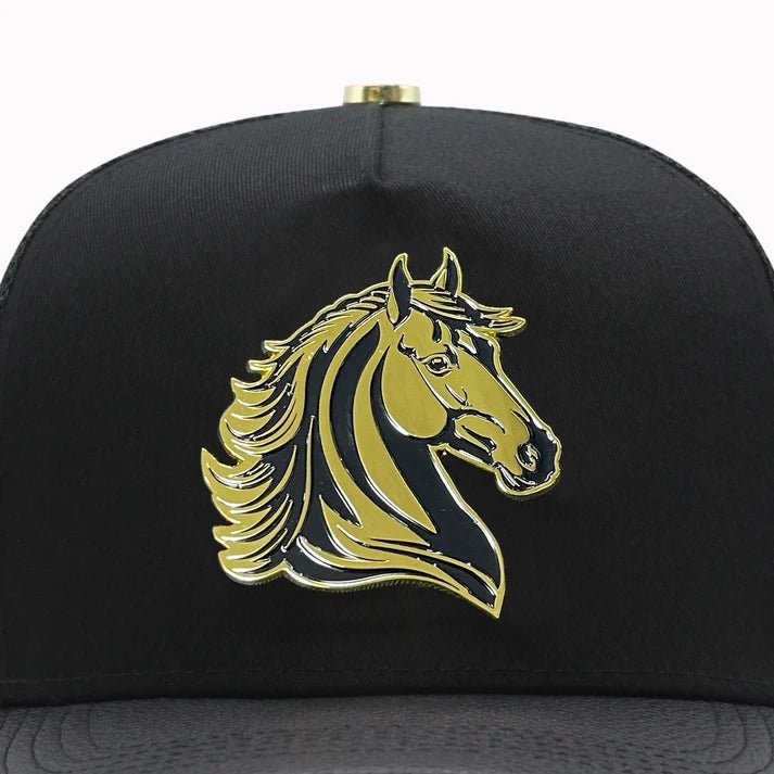FERRETI HATS PREMIUM FT144M The Horse Mesh Baseball Cap For Men - Black - OriginalWestern.com