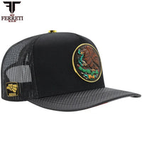 FERRETI HATS PREMIUM FT145M Mexico Shield Baseball Cap For Men - Black - OriginalWestern.com